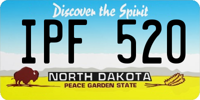 ND license plate IPF520