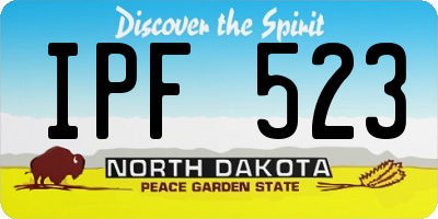 ND license plate IPF523