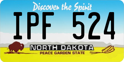 ND license plate IPF524