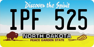 ND license plate IPF525