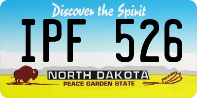 ND license plate IPF526