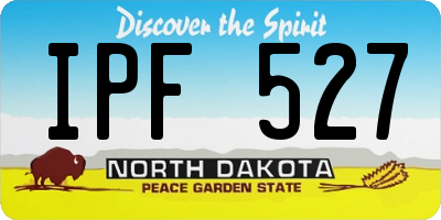 ND license plate IPF527