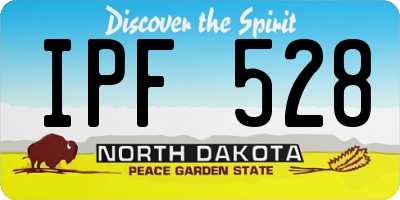 ND license plate IPF528