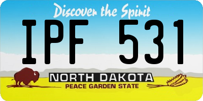 ND license plate IPF531