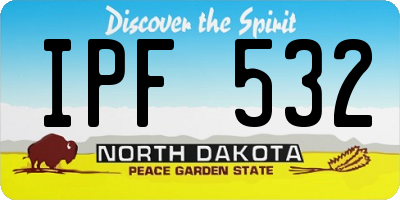 ND license plate IPF532