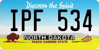 ND license plate IPF534
