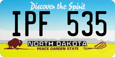 ND license plate IPF535