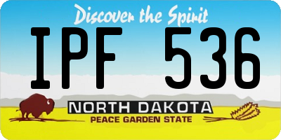 ND license plate IPF536
