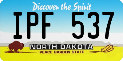 ND license plate IPF537