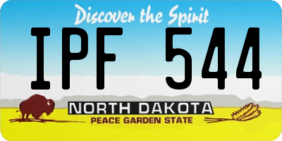 ND license plate IPF544