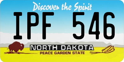 ND license plate IPF546