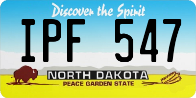 ND license plate IPF547