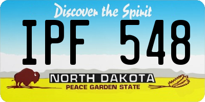 ND license plate IPF548