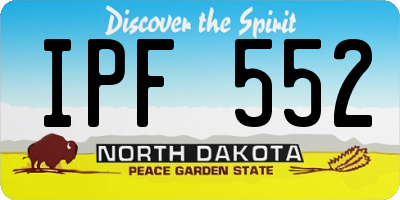 ND license plate IPF552