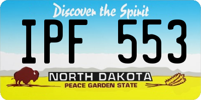 ND license plate IPF553