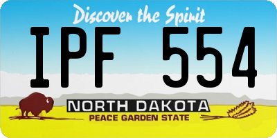 ND license plate IPF554
