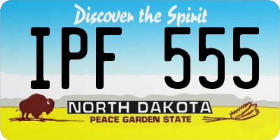 ND license plate IPF555