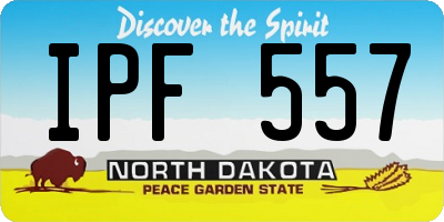 ND license plate IPF557