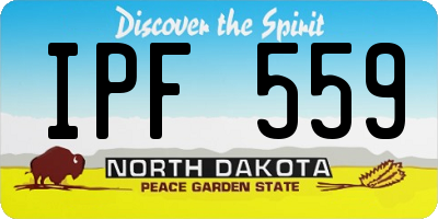 ND license plate IPF559
