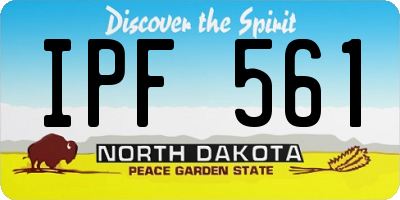 ND license plate IPF561