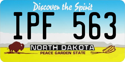 ND license plate IPF563