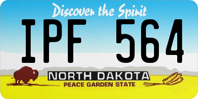 ND license plate IPF564