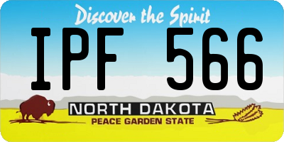 ND license plate IPF566