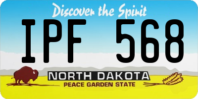 ND license plate IPF568