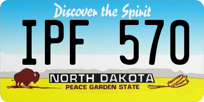 ND license plate IPF570