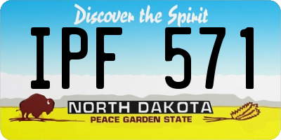 ND license plate IPF571