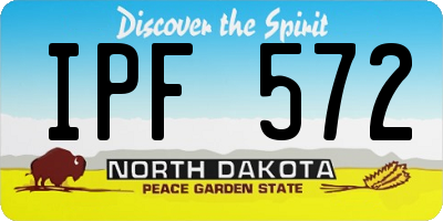 ND license plate IPF572