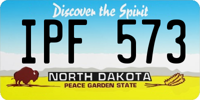 ND license plate IPF573
