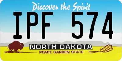 ND license plate IPF574