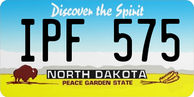 ND license plate IPF575