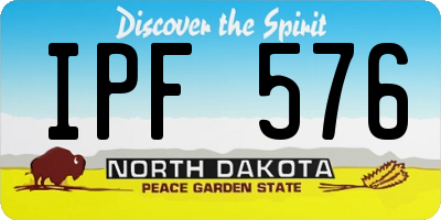 ND license plate IPF576