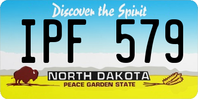 ND license plate IPF579