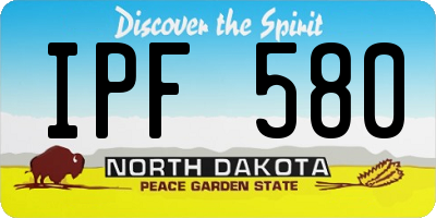 ND license plate IPF580