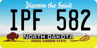 ND license plate IPF582