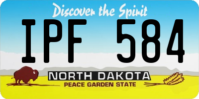 ND license plate IPF584