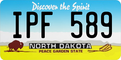 ND license plate IPF589