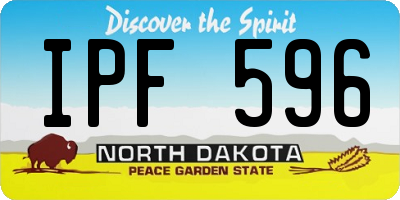 ND license plate IPF596