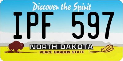 ND license plate IPF597