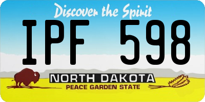 ND license plate IPF598