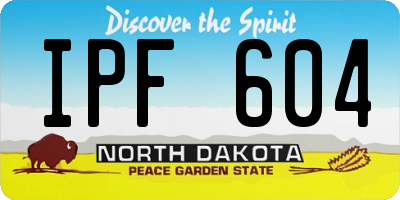 ND license plate IPF604
