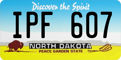 ND license plate IPF607