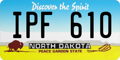 ND license plate IPF610