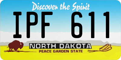ND license plate IPF611