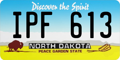 ND license plate IPF613