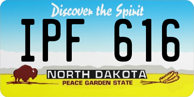 ND license plate IPF616