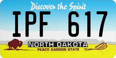 ND license plate IPF617